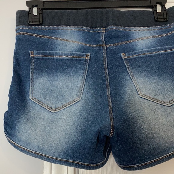 No boundaries blue black chambray denim blue Jean shorty shorts short shorts - Picture 8 of 17